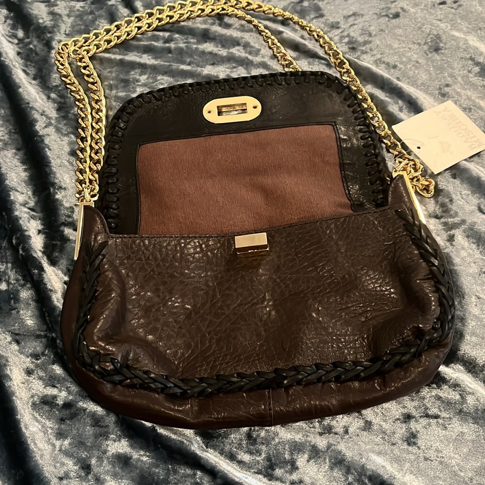 Badgley Mischka genuine leather handbag crossbody - Picture 4 of 9